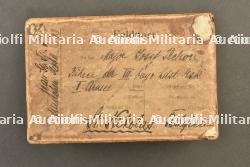 Gourde et canne de réservistes et paquet Feldpost bavarois. Bavarian reservists' canteen and walking stick with Feldpost parcel. — miniature 11