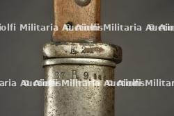 Baïonnette allemande 84-98 1er type régimentée. German first-pattern S84/98 regimental bayonet. — miniature 3