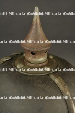 Casque à pointe prussien M1915 en fibres, nominatif. Named Prussian M1915 fibre pickelhaube. — miniature 8