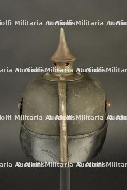 Casque à pointe prussien M1915 en fibres, nominatif. Named Prussian M1915 fibre pickelhaube. — photo 9