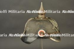 Casque à pointe prussien M1915 en fibres, nominatif. Named Prussian M1915 fibre pickelhaube. — miniature 11