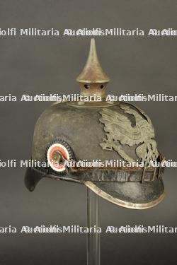 Casque à pointe prussien M1915 en fibres, nominatif. Named Prussian M1915 fibre pickelhaube. — photo 12