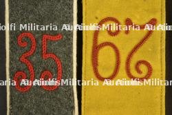 Deux paires de pattes d'épaule allemandes du FR35 et JR67. Two pairs of German shoulder straps of Fusilier Regiment 35 and Infantry Regiment 67. — miniature 3