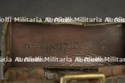 Vraie paire de cartouchières allemandes M1895 du FR86. Genuine pair of German M1895 ammunition pouches of Fusilier Regiment 86. — miniature 2