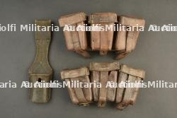 Cartouchières et porte baïonnette allemand. German ammunition pouches and bayonet frog. — photo 1
