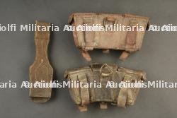 Cartouchières et porte baïonnette allemand. German ammunition pouches and bayonet frog. — photo 5