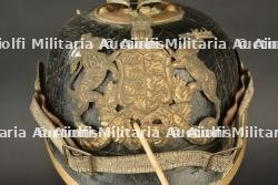 Casque à pointe du Wurttemberg avec impacts. Battle-damaged Württemberg pickelhaube. — photo 15