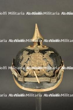Casque à pointe du Wurttemberg avec impacts. Battle-damaged Württemberg pickelhaube. — miniature 16