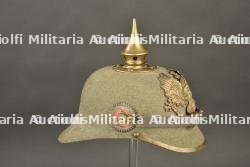 Casque à pointe ersatz en feutre avec plaque Waterloo de Hanovre. German ersatz felt pickelhaube with Hanover Waterloo plate. — photo 9