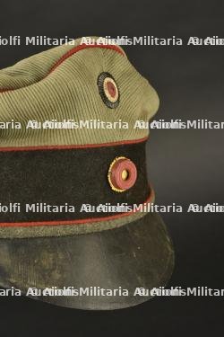 Casquette en velours feldgrau d'un sous officier du 22e Dragons Badois. Feldgrau velvet NCO's peaked cap of Baden Dragoon Regiment 22. — photo 5