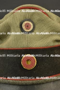 Casquette en velours feldgrau d'un sous officier du 22e Dragons Badois. Feldgrau velvet NCO's peaked cap of Baden Dragoon Regiment 22. — miniature 9