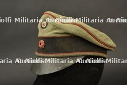 Casquette en velours feldgrau d'un sous officier du 22e Dragons Badois. Feldgrau velvet NCO's peaked cap of Baden Dragoon Regiment 22. — miniature 10