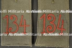 Paire de pattes d'épaule M1907 simplifiées du JR134 saxon. Pair of simplified M1907 shoulder straps of Saxon Infantry Regiment 134. — miniature 3