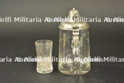 Chope en verre de Jäger, cordon de tir et verre. Jäger beer stein, marksmanship lanyard and drinking glass. — miniature 3