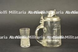 Chope en verre de Jäger, cordon de tir et verre. Jäger beer stein, marksmanship lanyard and drinking glass. — miniature 5