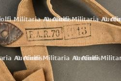 Un sac à pain allemand avec bretelle régimentée FAR70 de Metz Morhange. German bread bag with regimental strap of Field Artillery Regiment 70. — miniature 2