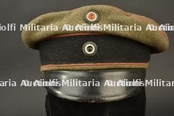 Schirmmütze Artillerie, Pionier, Minenwerfer. German artillery, pioneer or mortar-unit Schirmmütze. — photo 10
