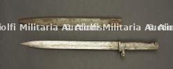 Baïonnette allemande ersatz avec fourreau feldgrau. German ersatz bayonet with field-grey scabbard.