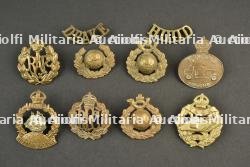 Lot de 10 insignes Royal Naval Division, Royal Flying Corps et Tank Corps. Lot of ten Royal Naval Division, Royal Flying Corps and Tank Corps insignia.
