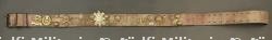 Ceinturon souvenir avec insignes essentiellement anglais. Souvenir belt with mainly British insignia.