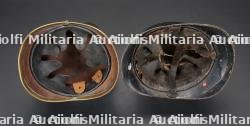 Deux casques de sapeurs-pompiers, a identifier. Two unidentified firefighter helmets. — photo 8
