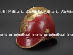 Allemagne, Baviere, casque de sapeur-pompier de la fin du XIXe siecle. Germany, Bavaria, late 19th-century firefighter helmet.