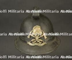 Allemagne, casque de sapeur-pompier de Bargfeld. Germany, Bargfeld firefighter helmet. — miniature 2