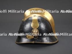Allemagne, casque de sapeur-pompier bavarois de la fin du XIXe ou du debut du XXe siecle. Germany, Bavarian firefighter helmet, late 19th or early 20th century. — miniature 4