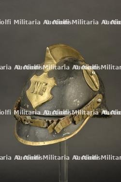 Allemagne, casque de sapeur-pompier avec plaque WF. Germany, firefighter helmet with WF plate. — miniature 6