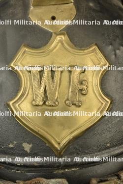 Allemagne, casque de sapeur-pompier avec plaque WF. Germany, firefighter helmet with WF plate. — photo 7