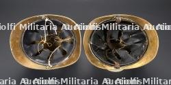 Allemagne, lot de quatre casques de sapeurs-pompiers du debut du XXe siecle. Germany, set of four early 20th-century firefighter helmets. — miniature 9