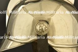 Allemagne, lot de trois casques de sapeurs-pompiers nickeles. Germany, set of three nickel-plated firefighter helmets. — photo 3