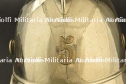Allemagne, lot de trois casques de sapeurs-pompiers nickeles. Germany, set of three nickel-plated firefighter helmets. — photo 8