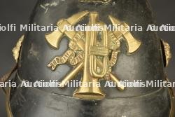 Allemagne, casque en tole de fanfare de sapeurs-pompiers. Germany, sheet-metal helmet from a firefighters' band. — miniature 7