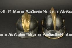 Allemagne, lot de deux casques de sapeurs-pompiers bavarois. Germany, set of two Bavarian firefighter helmets. — miniature 6