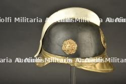 Allemagne, casque de sapeur-pompier d'Idstein, en Hesse. Germany, firefighter helmet from Idstein, Hesse. — miniature 4
