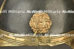 Allemagne, casque de sapeur-pompier d'Idstein, en Hesse. Germany, firefighter helmet from Idstein, Hesse. — miniature 6
