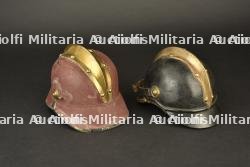 Allemagne, lot de deux casques de pompiers, dont un de Schwarzbourg-Rudolstadt. Germany, set of two firefighter helmets, including one from Schwarzburg-Rudolstadt. — photo 4