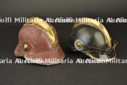 Allemagne, lot de deux casques de pompiers, dont un de Schwarzbourg-Rudolstadt. Germany, set of two firefighter helmets, including one from Schwarzburg-Rudolstadt. — miniature 7