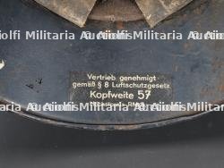 Allemagne, casque Luftschutz Gladiator M1938. Germany, Luftschutz Gladiator M1938 helmet. — miniature 9
