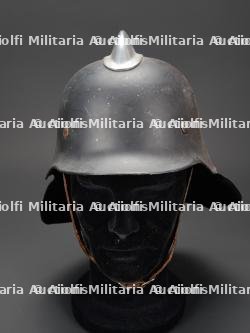 Allemagne, casque de sapeur-pompier M1934 des annees 1950. Germany, 1950s M1934 firefighter helmet. — miniature 3