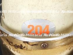 Allemagne, lot de trois casques de sapeurs-pompiers des annees 1960 a 2000. Germany, set of three firefighter helmets dating from the 1960s to the 2000s. — photo 6