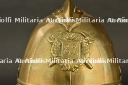 Alsace-Lorraine, lot de deux casques de sapeurs-pompiers. Alsace-Lorraine, set of two firefighter helmets. — photo 5