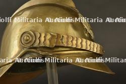 Alsace-Lorraine, lot de deux casques de sapeurs-pompiers. Alsace-Lorraine, set of two firefighter helmets. — miniature 6