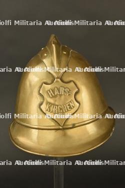 Alsace, casque de sapeur-pompier de Harskirchen. Alsace, Harskirchen firefighter helmet.