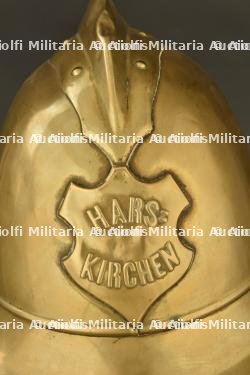 Alsace, casque de sapeur-pompier de Harskirchen. Alsace, Harskirchen firefighter helmet. — photo 7