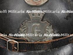 Belgique, casque de sapeur-pompier d'une ville dont le nom commence par G. Belgium, firefighter helmet from a town whose name begins with G. — miniature 4
