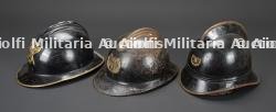 Belgique, lot de trois casques de sapeurs-pompiers. Belgium, set of three firefighter helmets. — miniature 2
