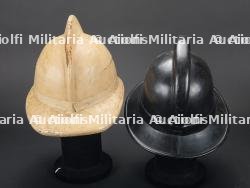 Belgique, lot de deux casques de sapeurs-pompiers de Bruxelles. Belgium, set of two Brussels firefighter helmets. — photo 7