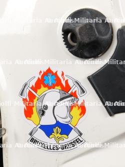 Belgique, casque Gallet F1 des sapeurs-pompiers de Bruxelles. Belgium, Brussels fire brigade Gallet F1 helmet. — miniature 6